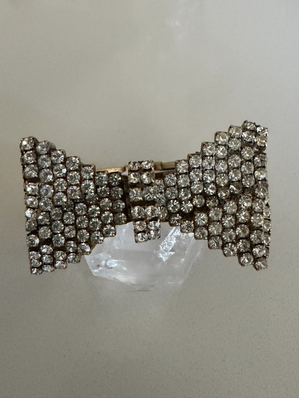 Crystal Bow Tie Cuff Bracelet
